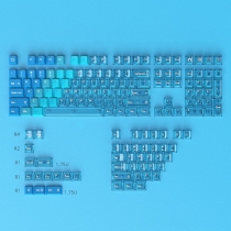 Blue Sea and Clear Sky 119+35 Keys PBT+PC Clear Cherry Profile Keycaps Set for MX Keyboard